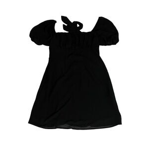 Black dress double layer
